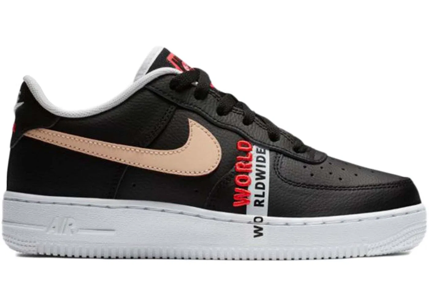 Детские кроссовки Lifestyle Nike Air Force 1 Low LV8, Black/Flash Crimson/White/Crimson Tint