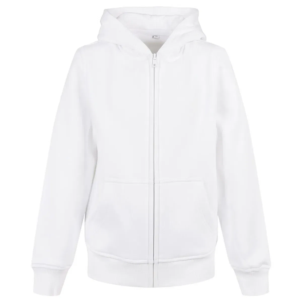 Худи на молнии Basic Full Zip Hoodie Build Your Brand, White
