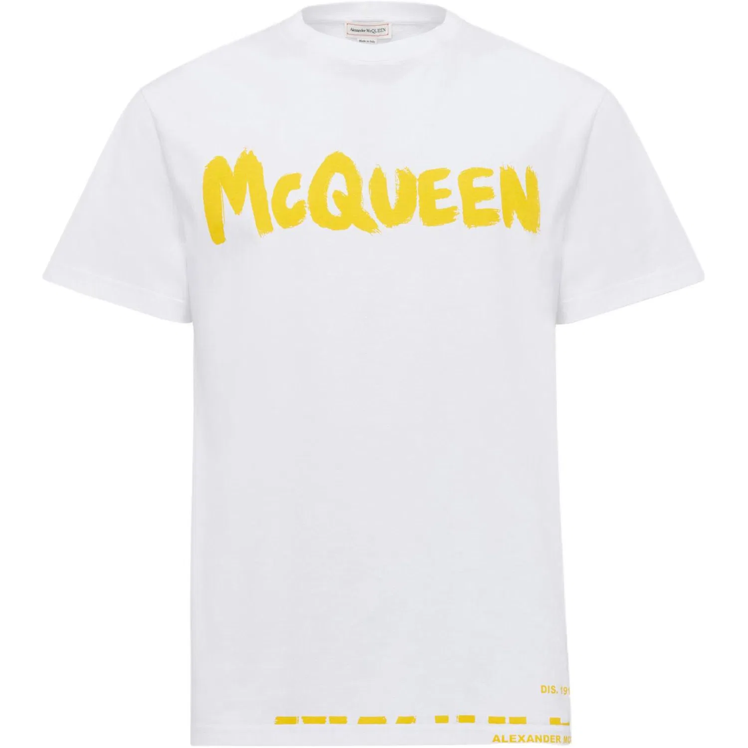 Мужская футболка с граффити-принтом Alexander McQueen, White