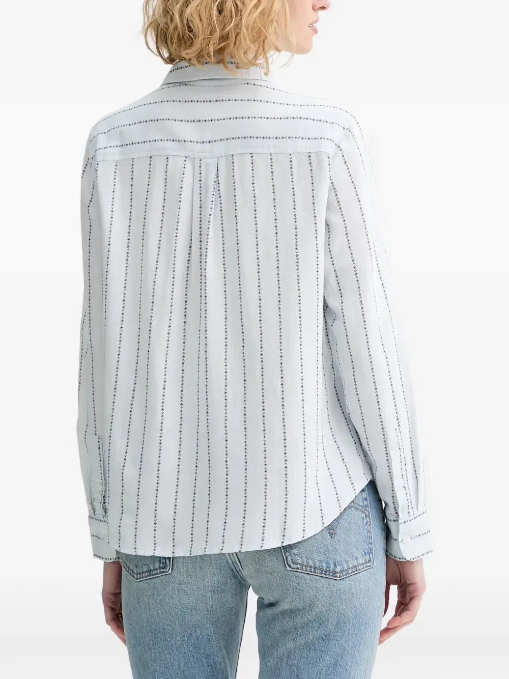Футболка с узором и воротником Levi's, белый — фото 3