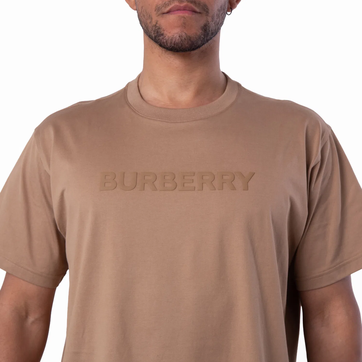 Футболка хлопковая Harriston Logo Print Burberry, Camel — фото 2