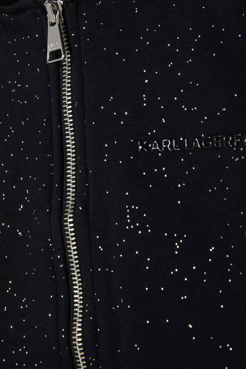 Худи на молнии с блестками Sparkle Zip Karl Lagerfeld Kids — фото 4