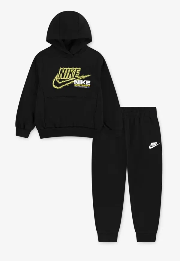 Спортивный костюм из футера с принтом, Nike Sportswear, черный