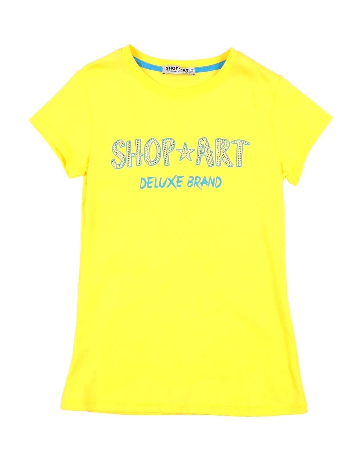 Детская футболка для девочек хлопковая с принтом Shopart, желтый