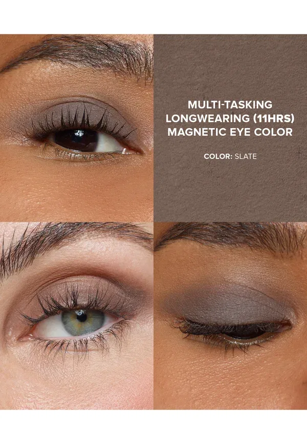 Карандаш для бровей и теней Magnetic matte eye color Nudestix, Slate 2.8 г, цвет slate — фото 4