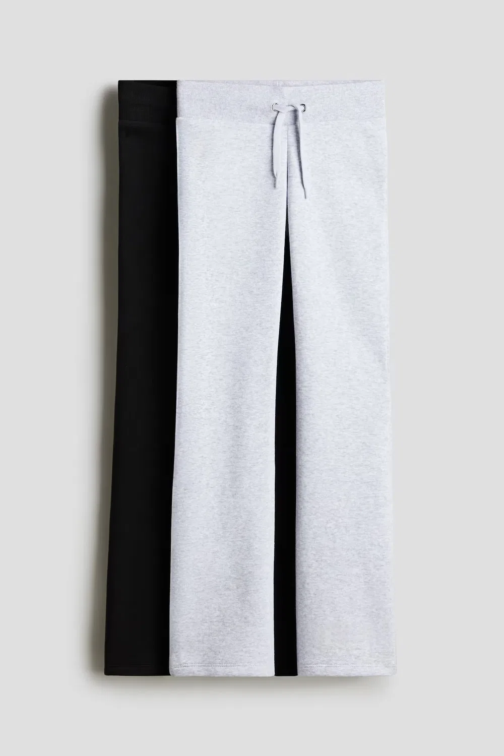Комплект из 2 расклешенных спортивных брюк H&M, Schwarz/Hellgrau