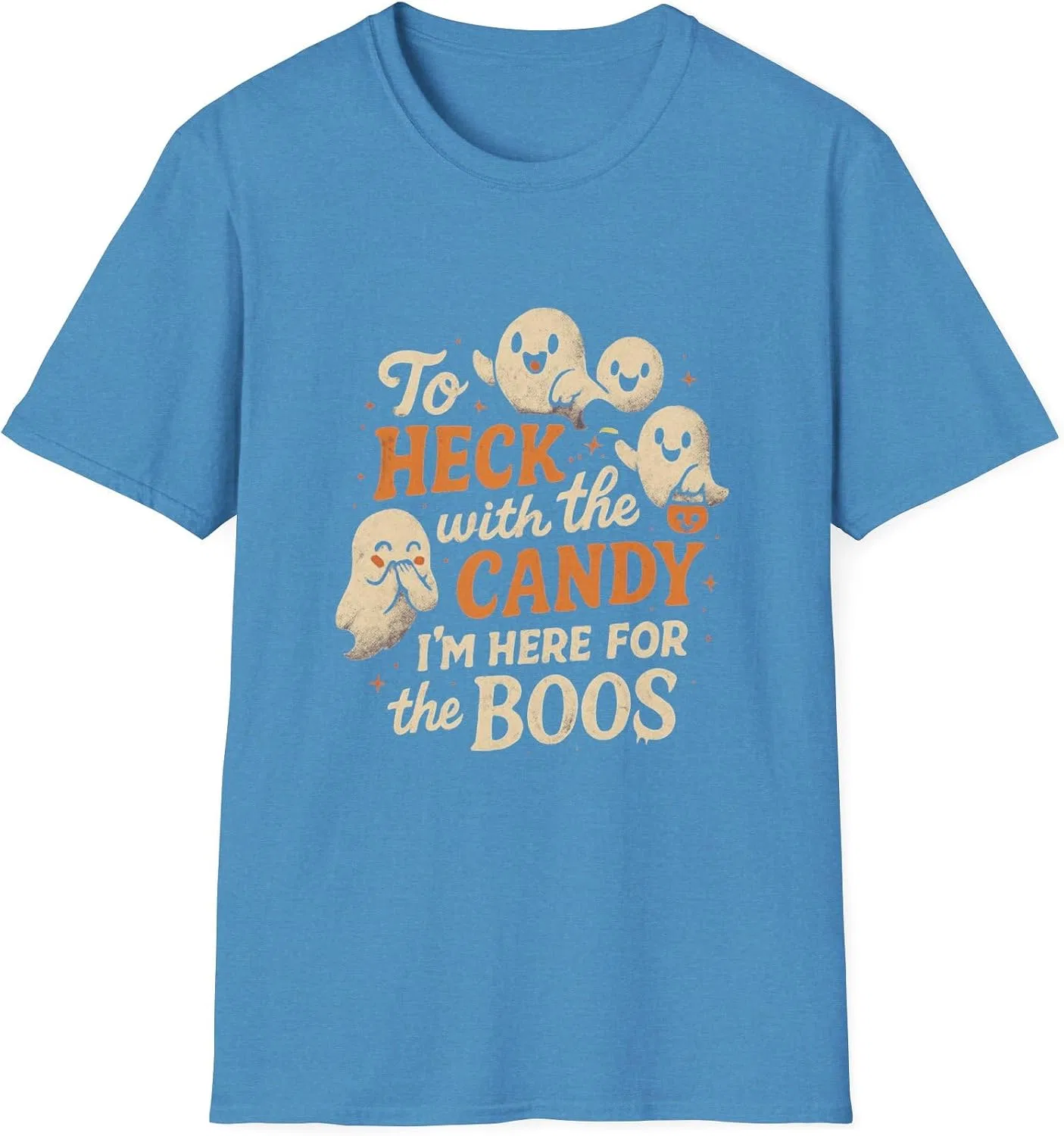 Мужская футболка с принтом Halloween Humor, сапфировый меланж