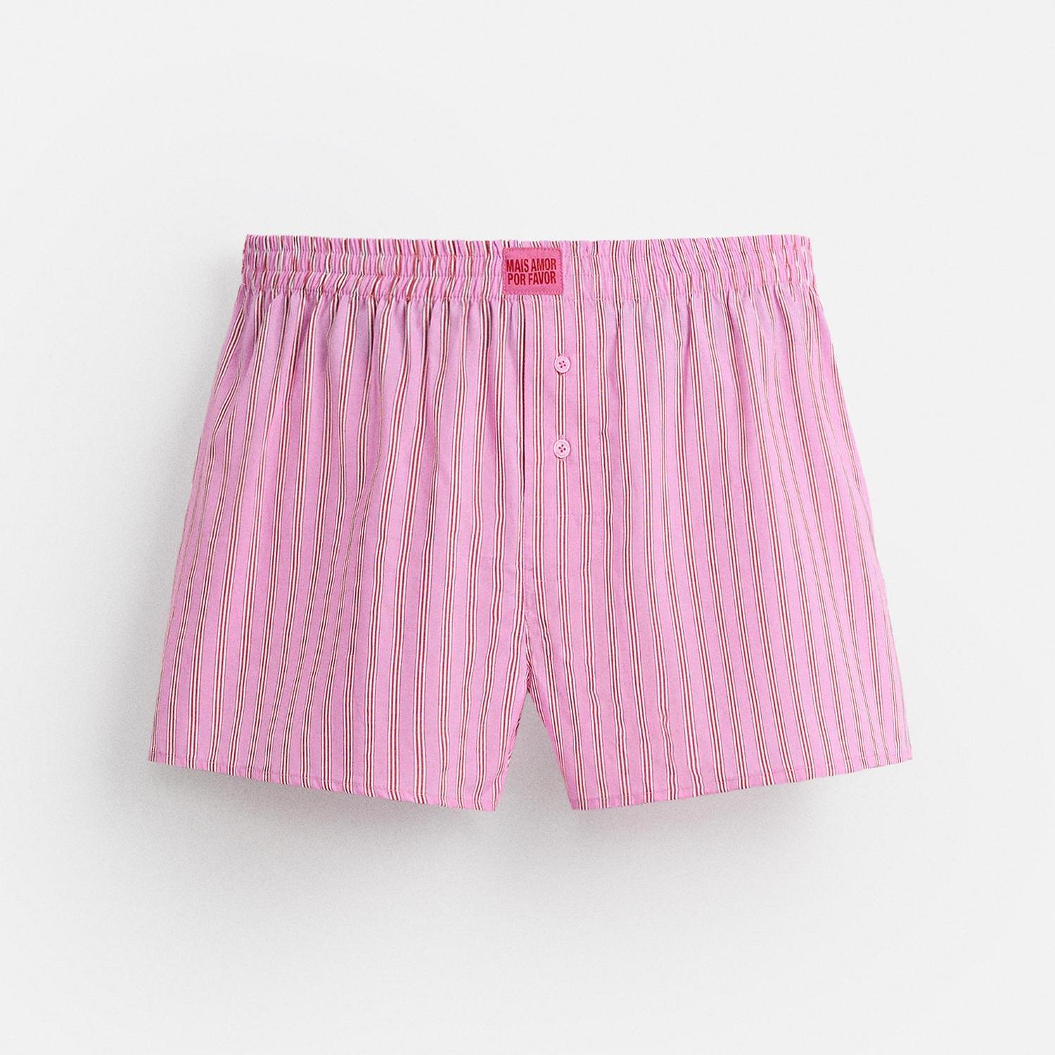 

Боксеры Zara Limited Edition Striped Poplin, розовый