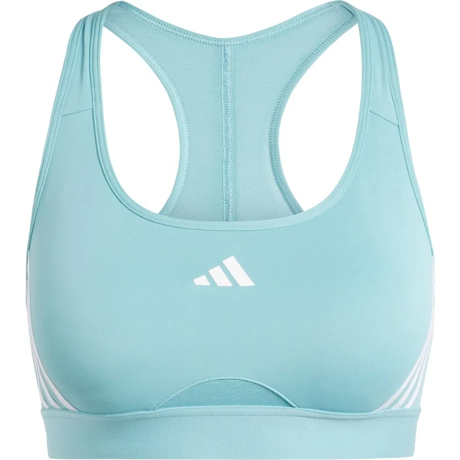 Спортивный бюстгальтер средней поддержки с принтом 3stripes Performance IY7703 Train Medium Support 3stripes adidas, Зеленый — фото 3
