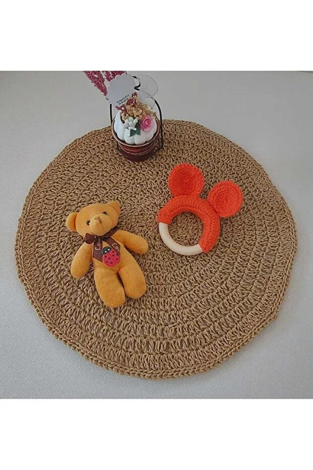 Детские пинетки из акрила и шерсти для новорожденных handmade brick color Begin, Tile — фото 4