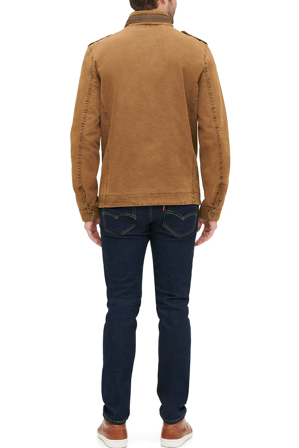 Мужская куртка из хлопка Military Jacket Levi's, Worker Brown Blank — фото 2