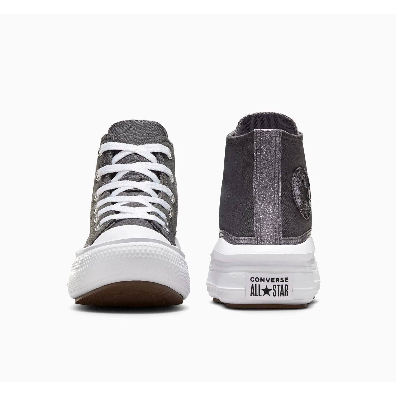 Детские кеды на шнуровке Chuck Taylor All Star Move Glitter Converse, Dark Matter/Black/White — фото 3