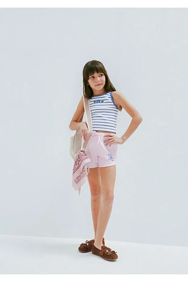 Детские шорты для девочек с принтом Fish Print Mavi, Pink — фото 2