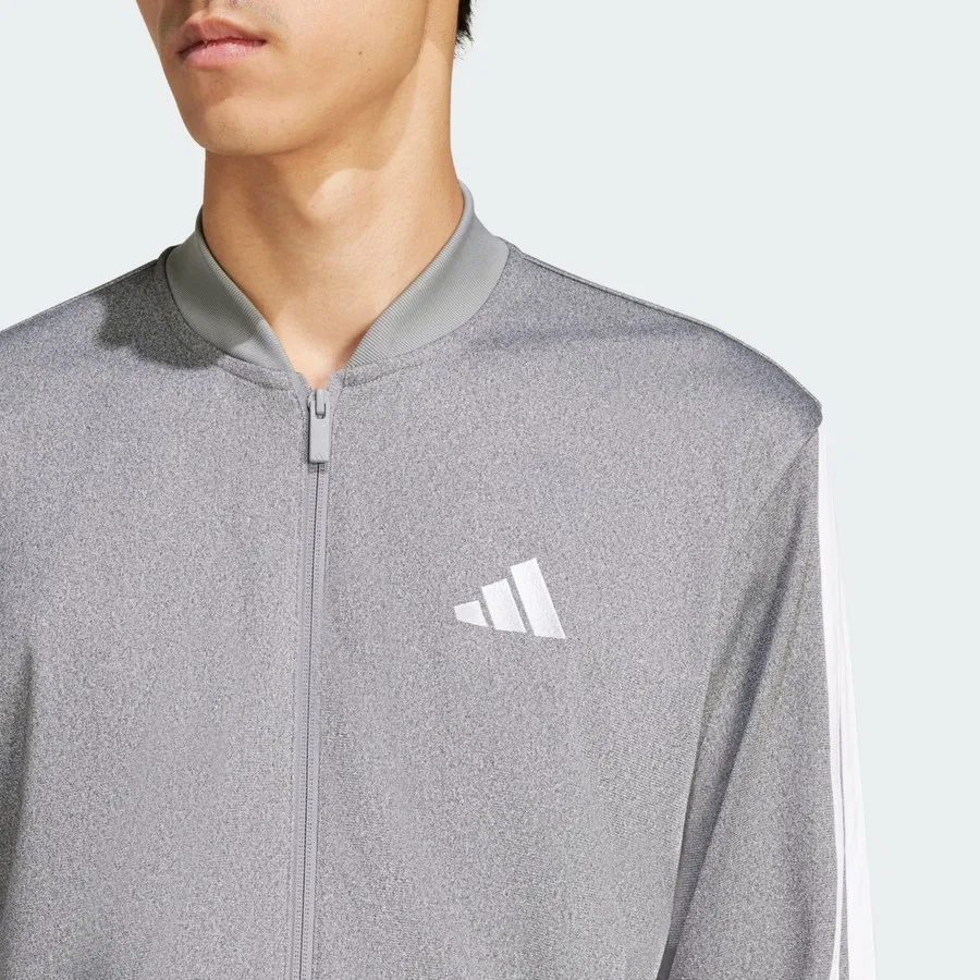 Кофта с длинным рукавом adidas Sportswear JI8846 Tricot Regular-Fit Mélange, Черный — фото 4
