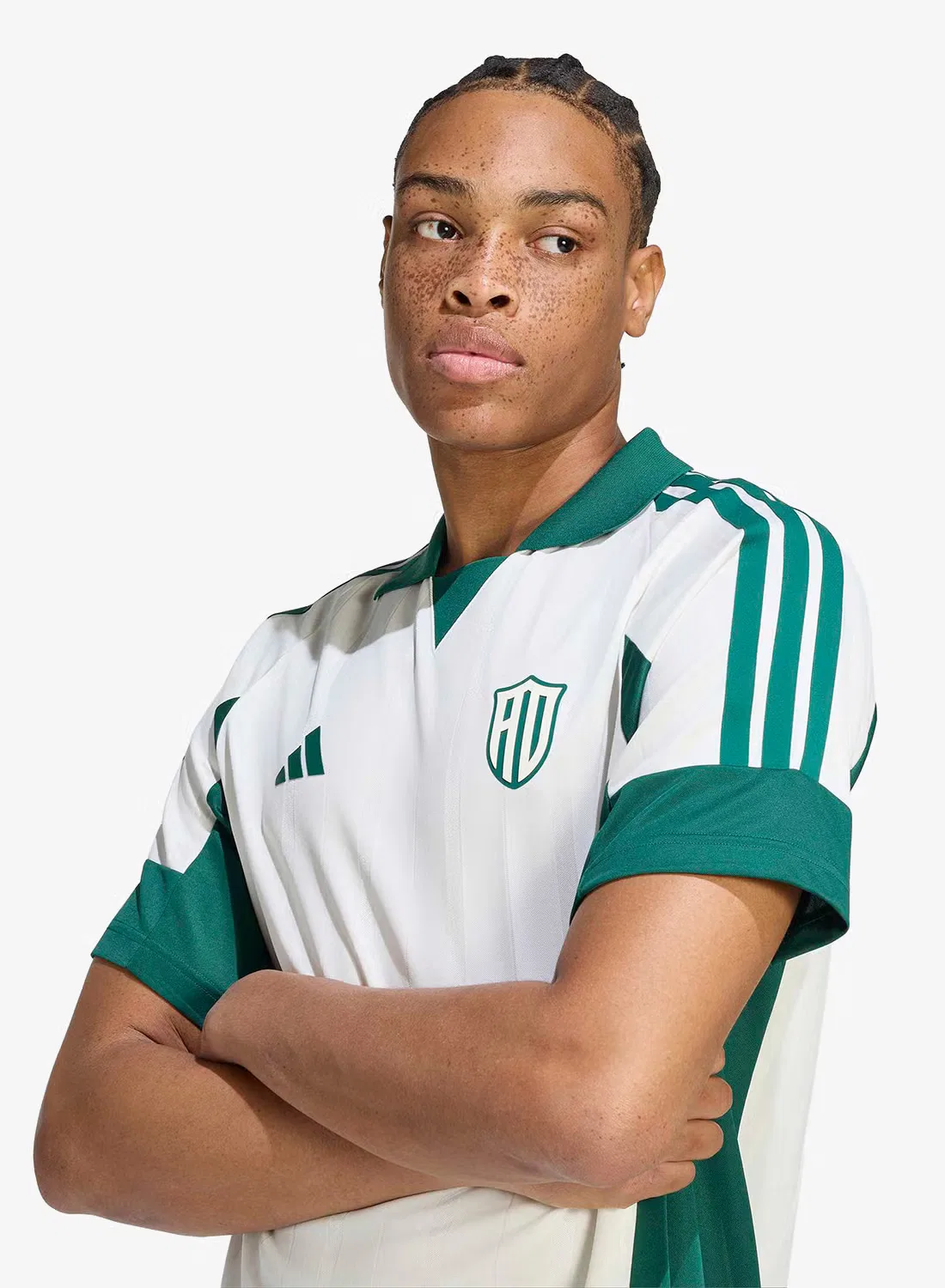 Футболка-поло с графичным принтом Climacool Lux Tiro Crest Adidas, белый — фото 3