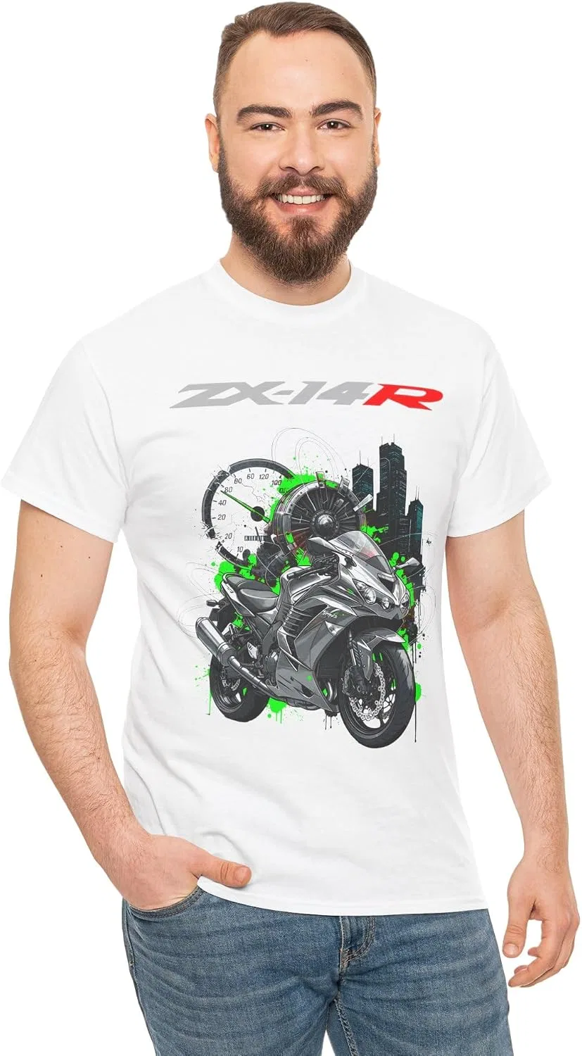 Мужская футболка с принтом ZX-14R Hyperbike, белый — фото 2