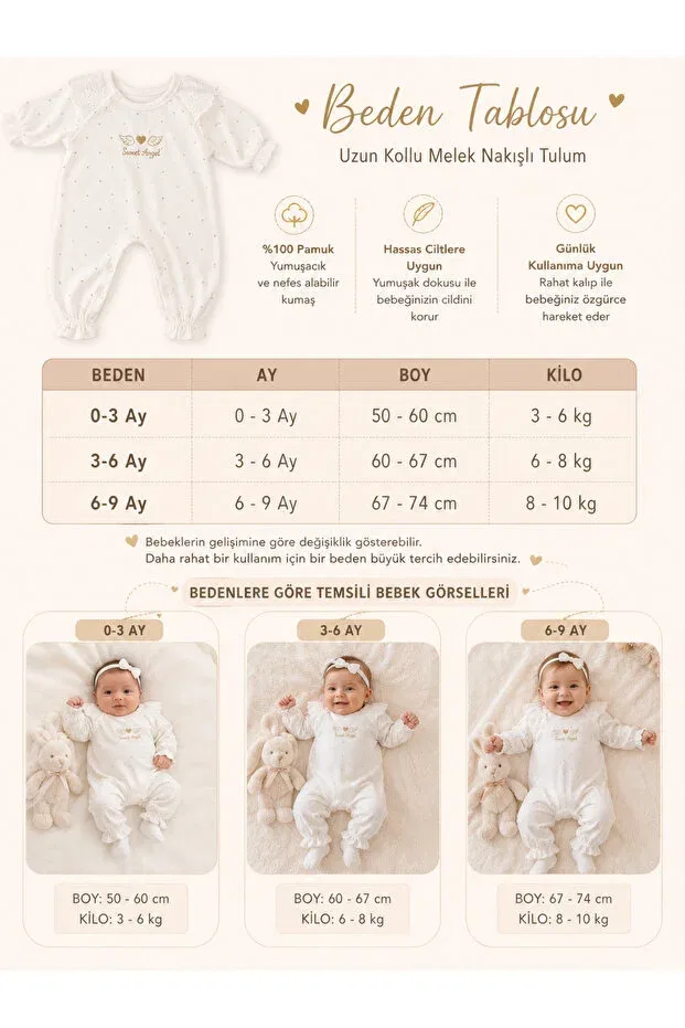 Детский комбинезон для девочек хлопковый My Babies Label, White — фото 4