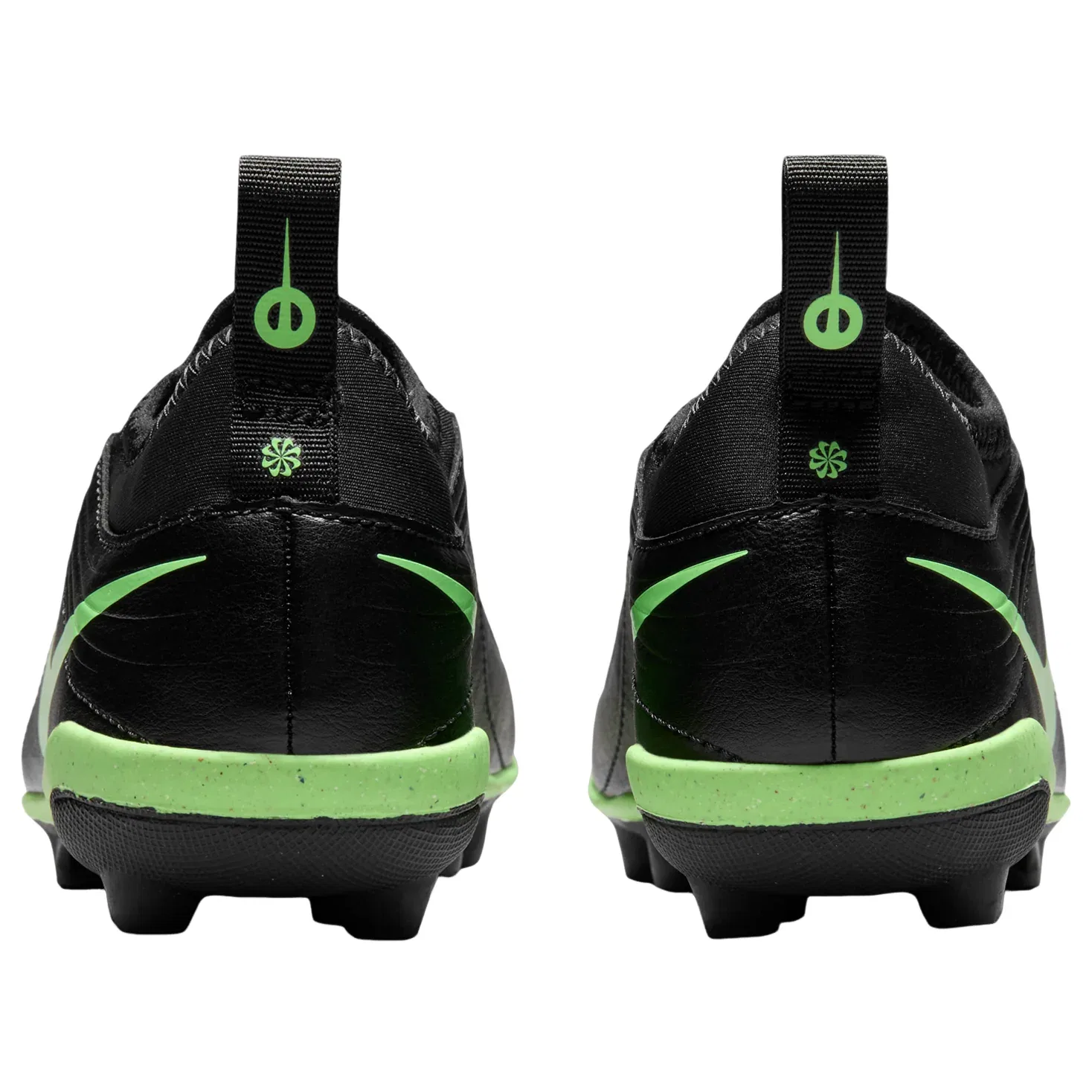 Детские кроссовки с кожаным верхом Jr. Tiempo Maestro Club Flex 'Black Illusion Green' Nike, Black/Illusion Green — фото 4
