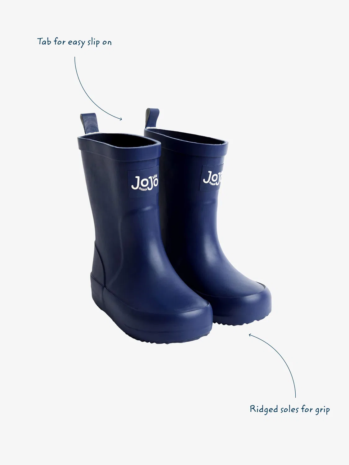 Резиновые сапоги, водонепроницаемые, JoJo Maman Bébé, Navy — фото 3