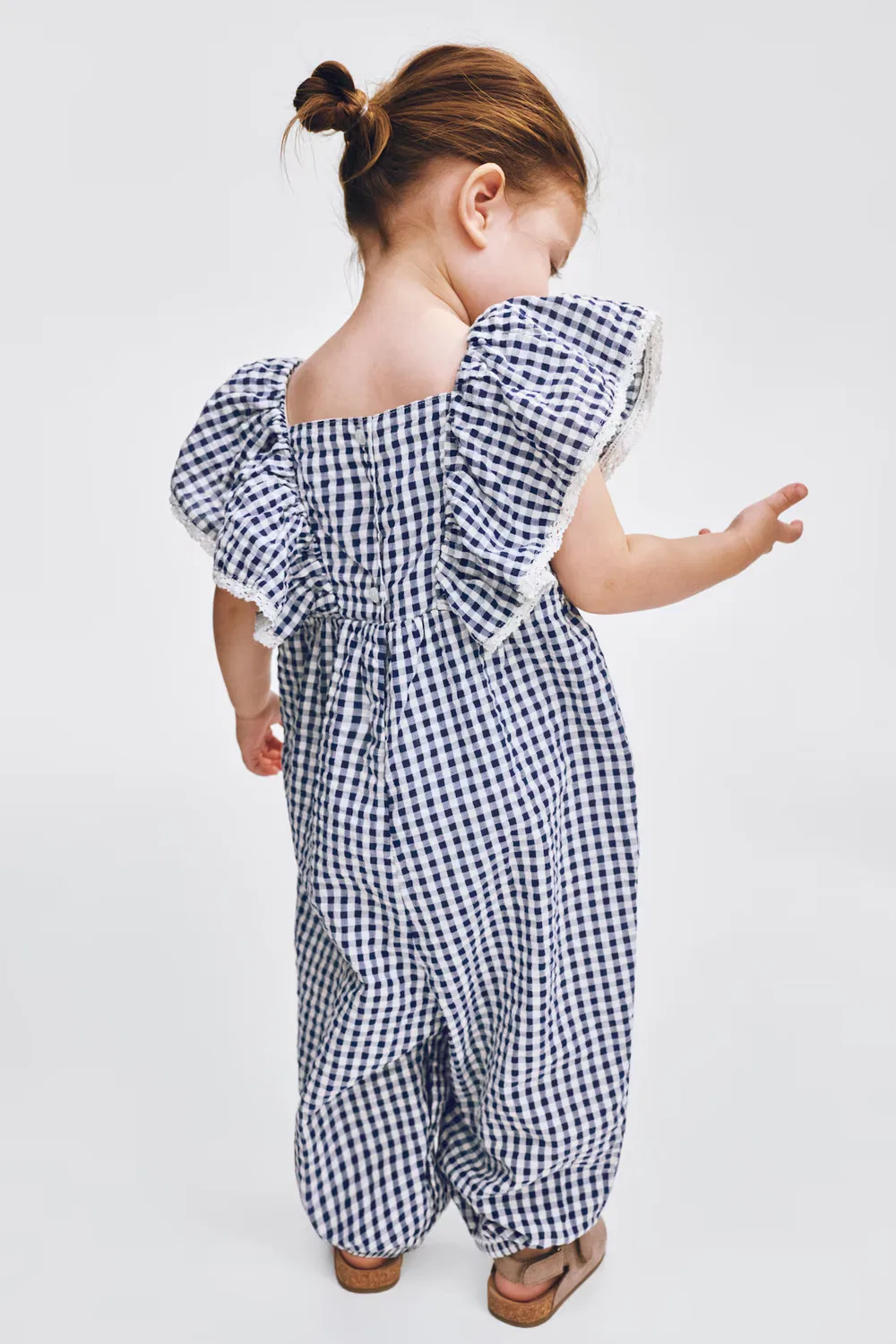 Комбинезон из жатой ткани H&M, Marineblau/Vichykaro — фото 3