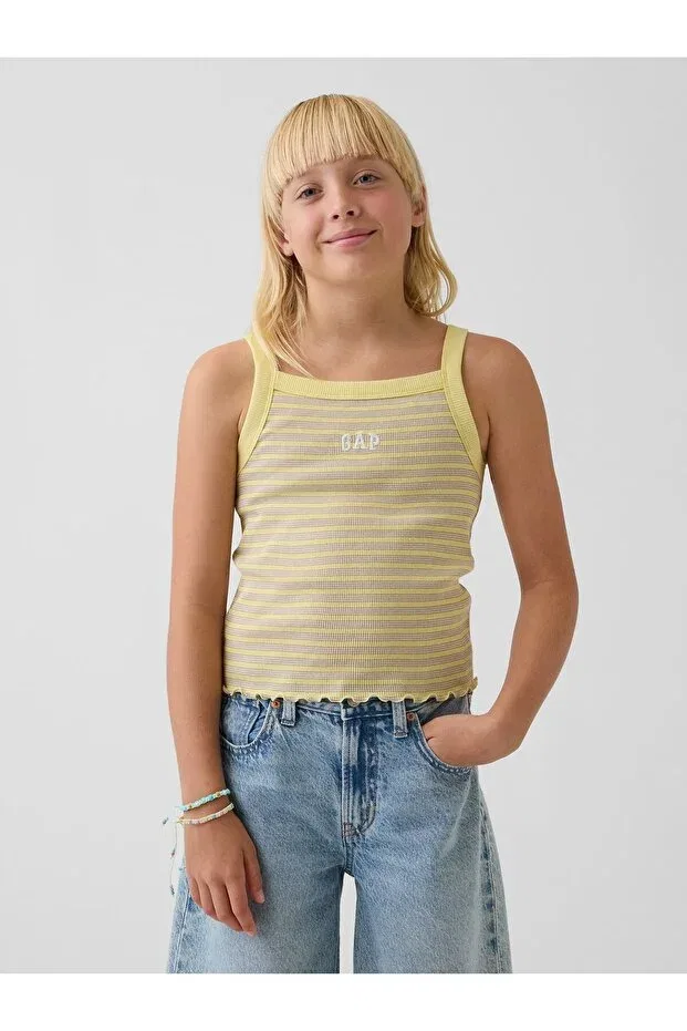 Детский топ для девочек без рукавов Gap, Yellow-003