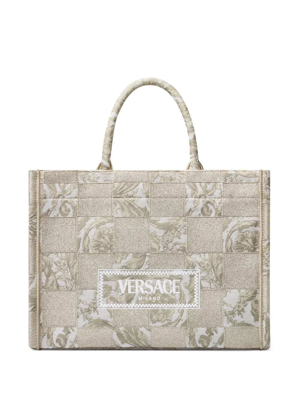 

Жаккардовая сумка-тоут Athena Barocco VERSACE, нейтральный