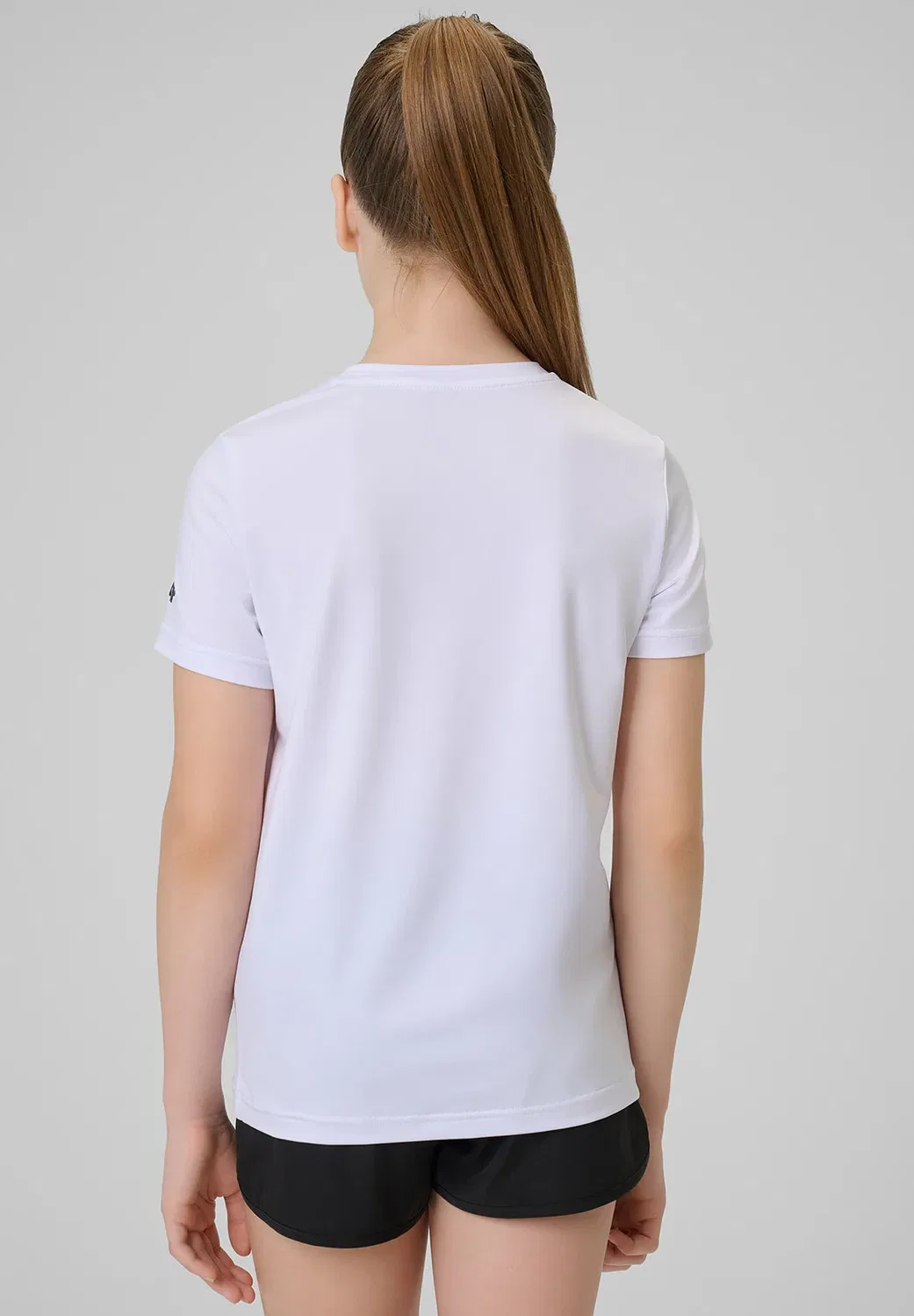 Komplet sportowy na wf (koszulka+spodenki+worek) dziewczęcy - спортивные шорты 4F, White/Black — фото 3