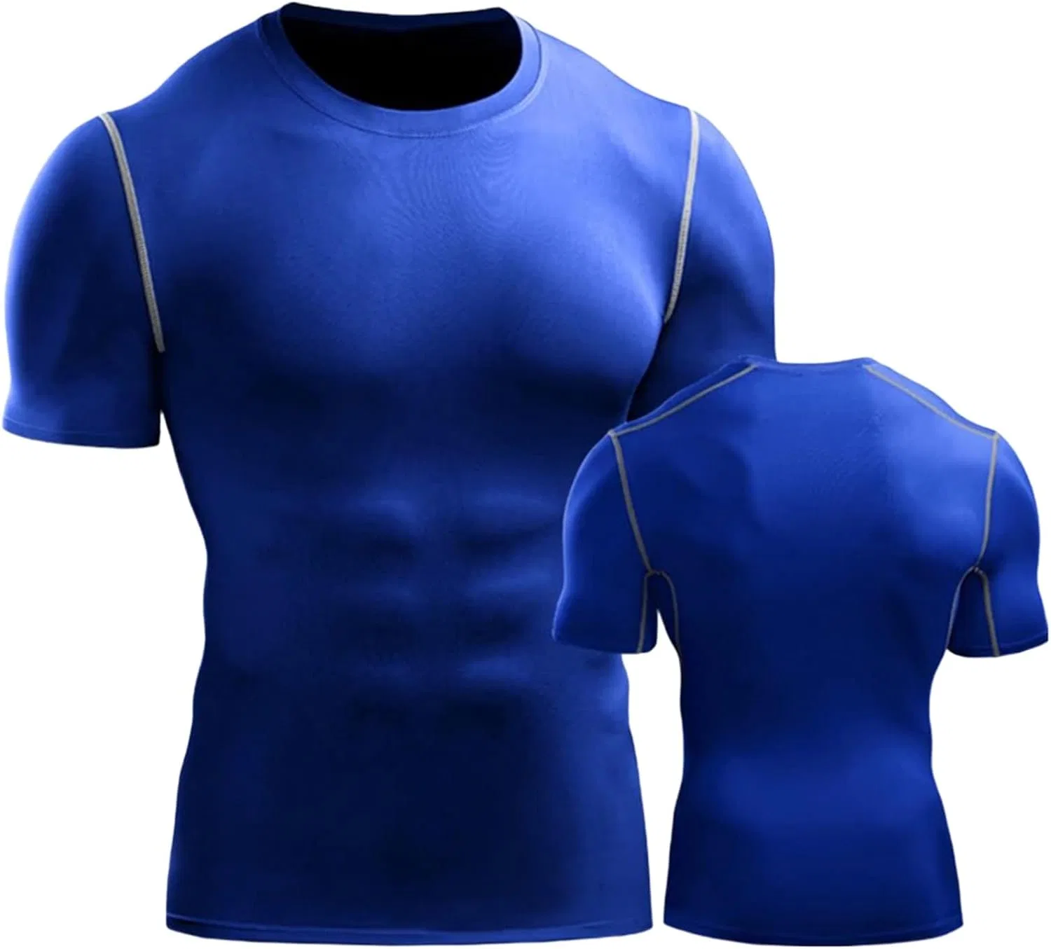 Мужская компрессионная футболка с коротким рукавом Cool Dry, Athletic, Blue