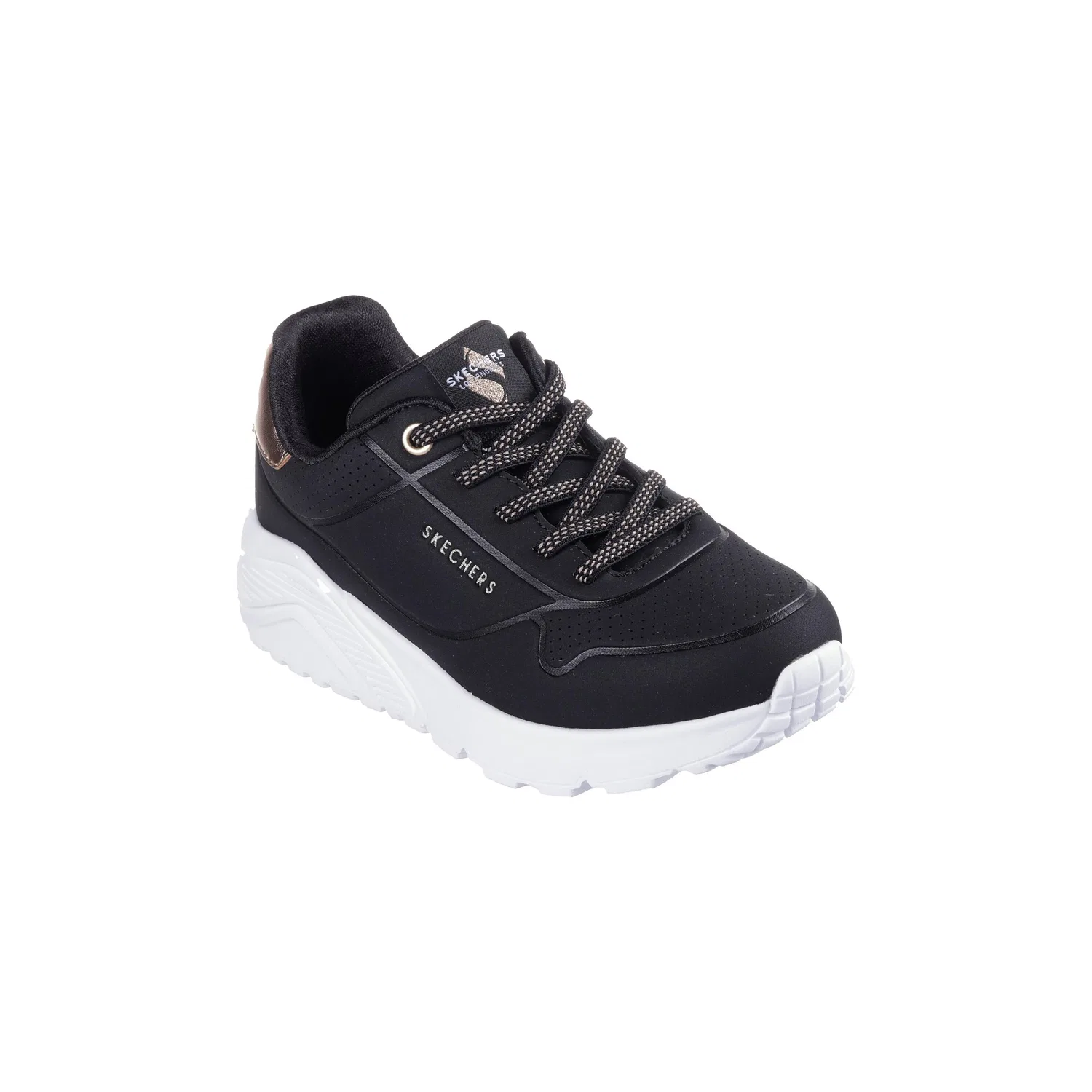 Детские кроссовки с металлическим эффектом Uno Lite Metallic Mode Skechers, Schwarz — фото 3