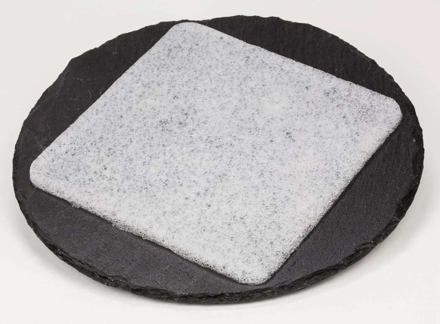 Конжаковая мочалка для лица, KONGY, 15x15 см, 3 г, Белый