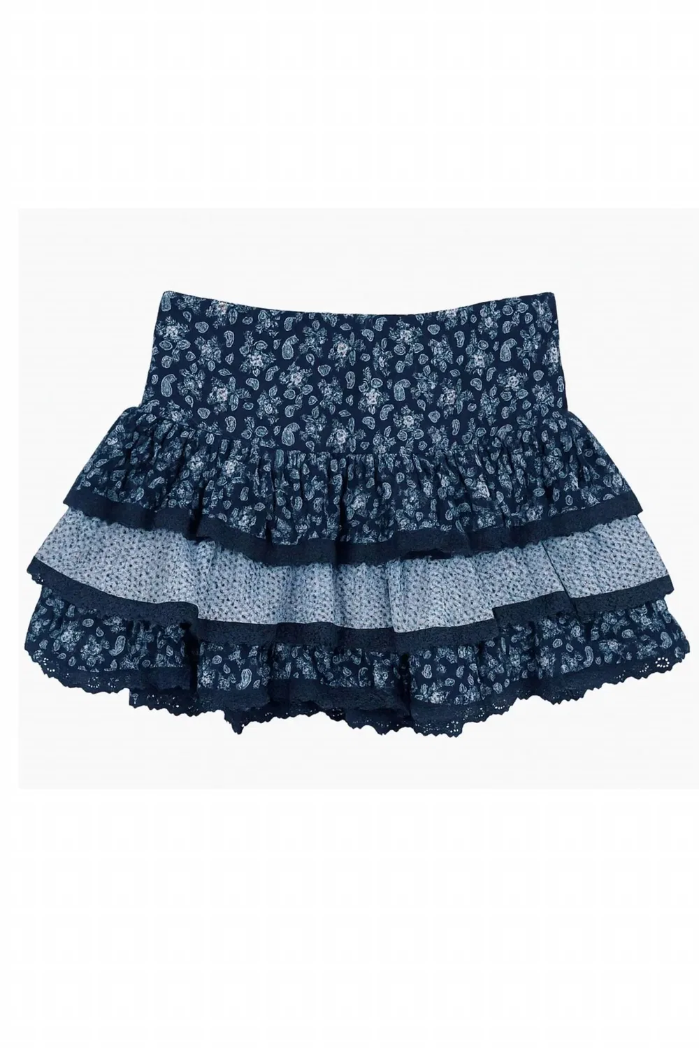 Детская юбка с принтом Melody KatieJnyc, Navy Floral Paisley — фото 2