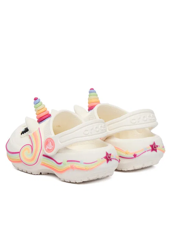 Шлепанцы Toddler Crocs Iam Unicorn Lights Classic Clog Crocs, белый — фото 3