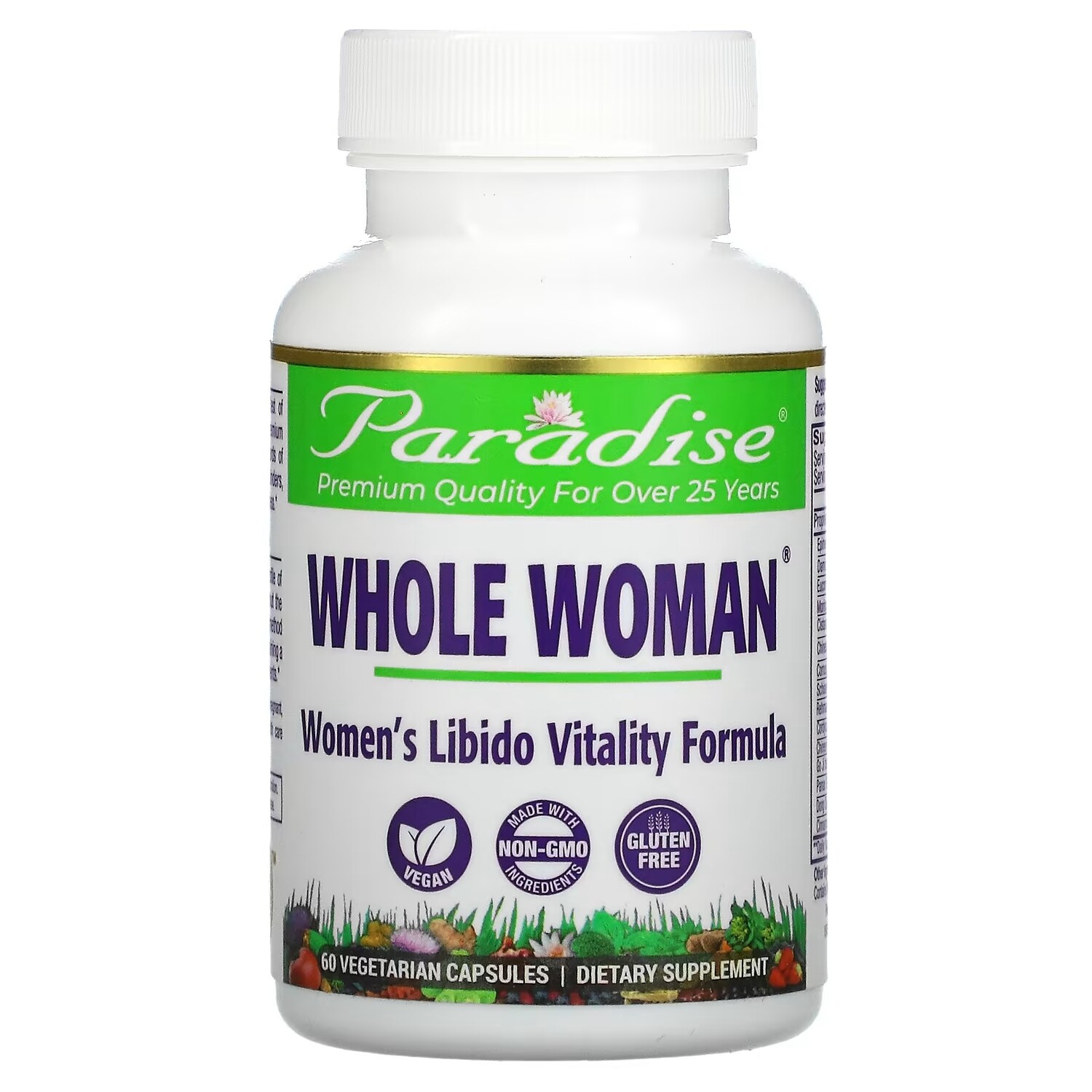 

Paradise Herbs Whole Woman формула для поддержки жизненной силы женского либидо, 60 вегетарианских капсул