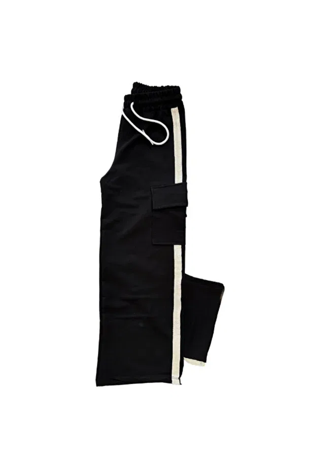 Детские спортивные штаны для девочек с широкой штаниной Rhythm Clothing, Black — фото 2