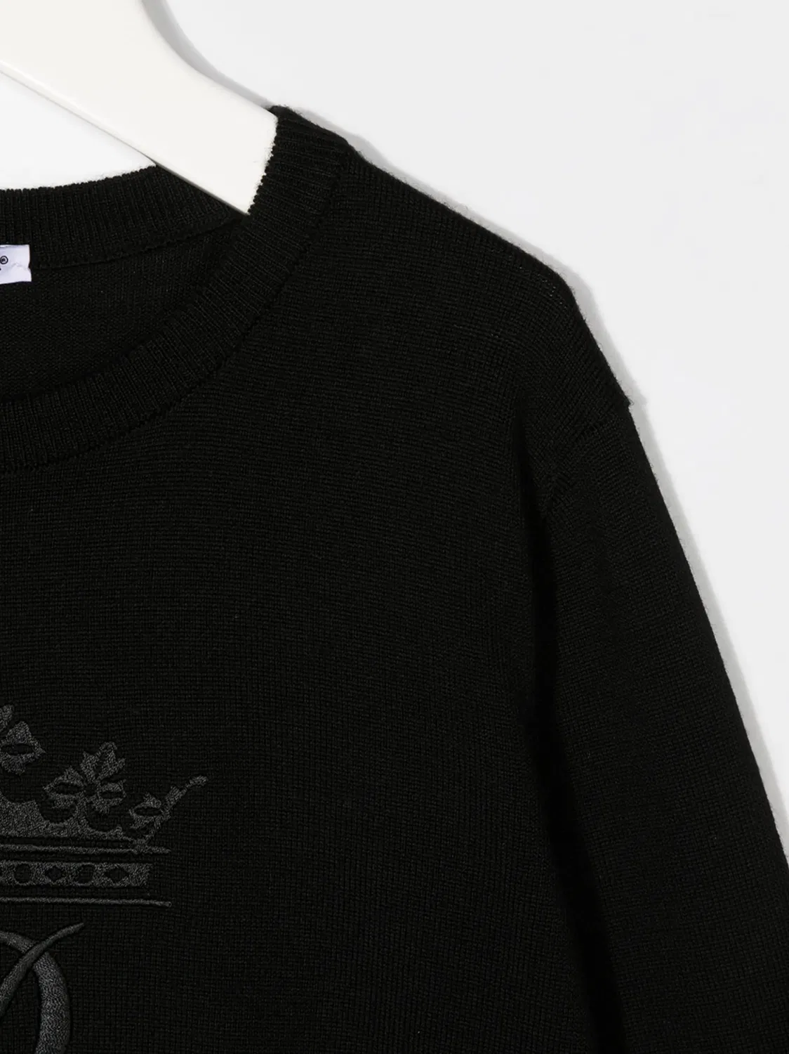 Джемпер с вышитым логотипом Dolce & Gabbana, черный — фото 3