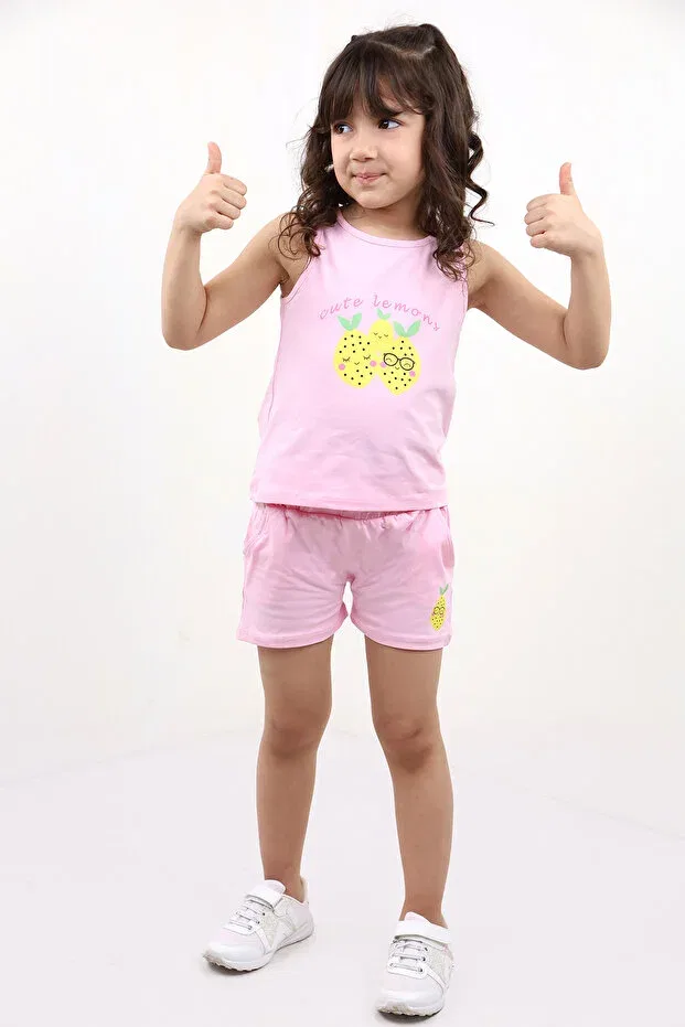 Детский комплект шорт с принтом для девочек Toontoy, Light Pink