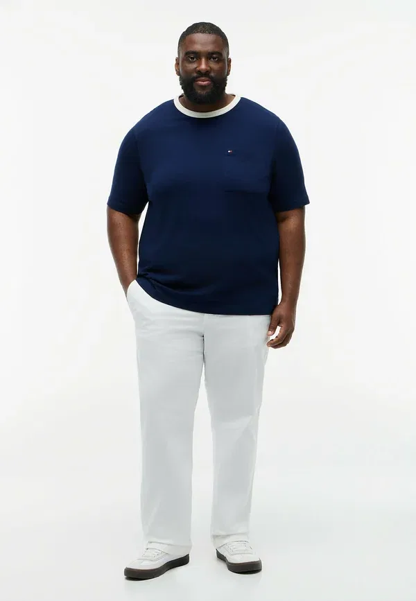 Футболка с хлопком Basic t-shirt Tommy Hilfiger, Carbon темно-синий — фото 2