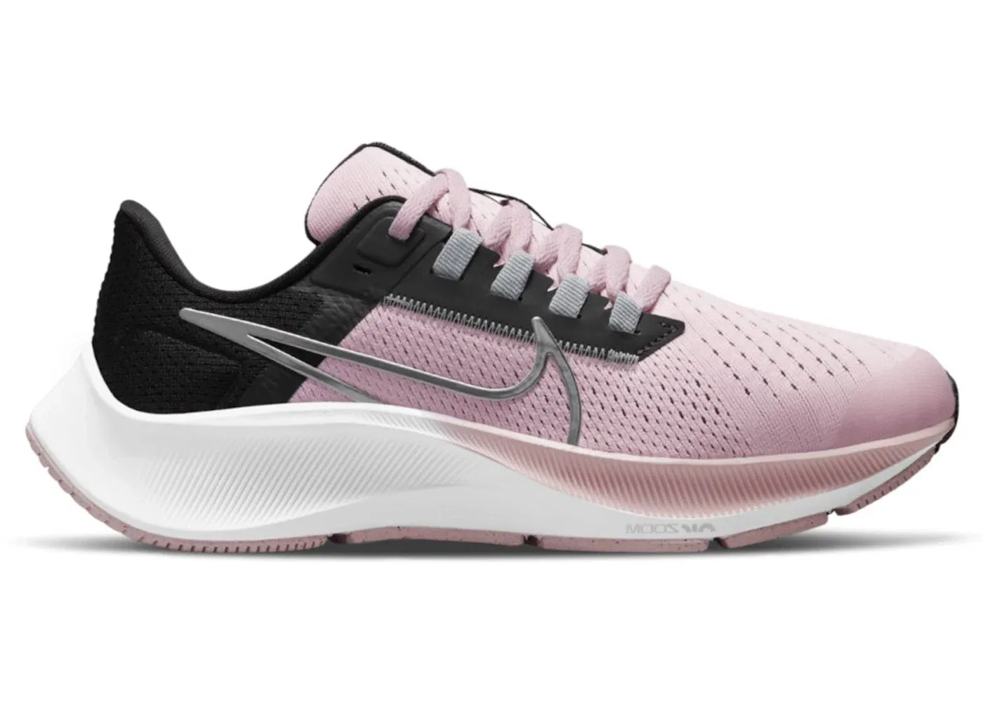 Детские кроссовки с амортизацией Nike Air Pegasus 38 Nike, Pink Foam/Black/Dark Smoke Grey/Metallic Silver