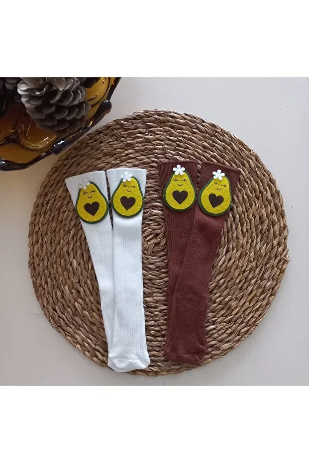 Детские носки для девочек с рисунком Knee Socks Mars Baby, Ecru