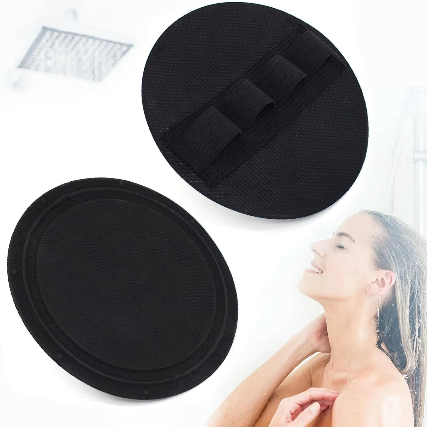 Силиконовая мочалка для душа, Exfoliating Body Scrubber Set, Generisch, 4 шт, 14x14x1 см