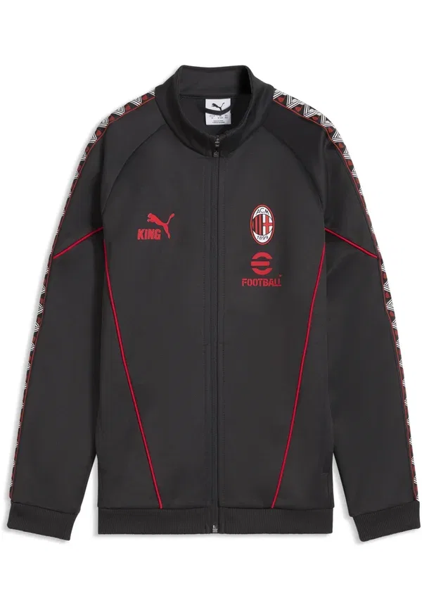Куртка с принтом Ac Milan King Anthem Slim Jacket Puma, Flat Dark Gray-for All Time Red, красный/темно-серый