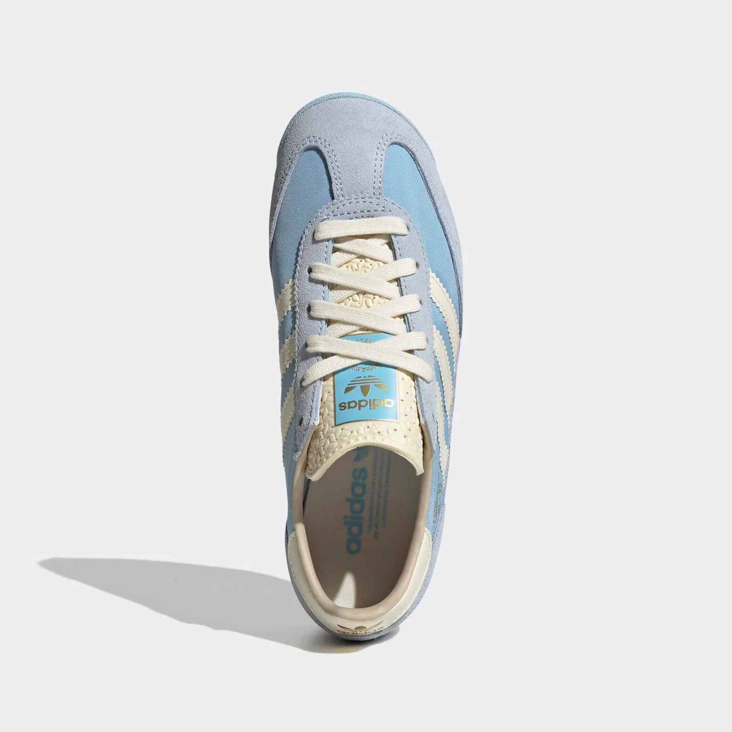 Детские кроссовки в ретро-стиле SL 72 Adidas Originals, Clear Sky/Cream White/Core Black — фото 4