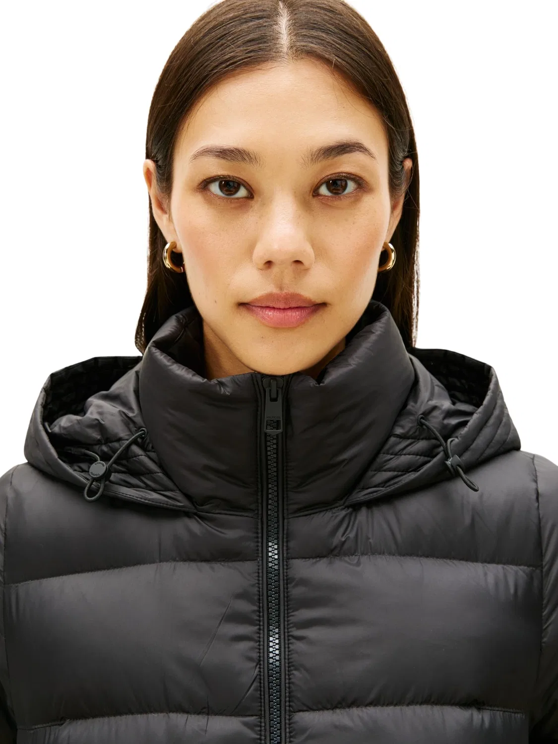 Женская куртка с капюшоном и утеплителем Tommy Hilfiger, Black — фото 3