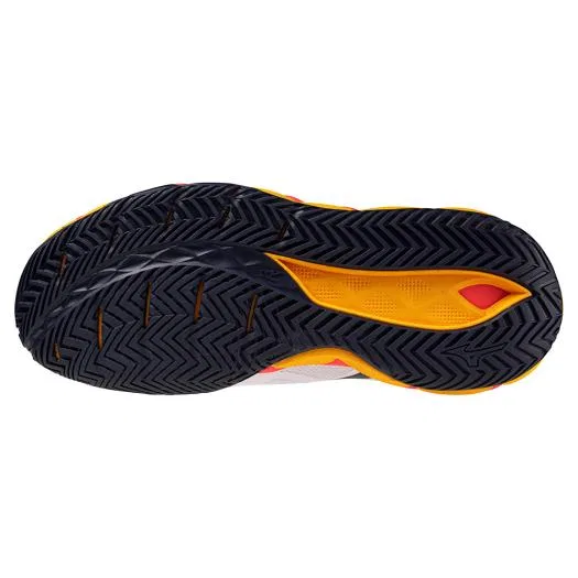 Теннисные кроссовки «Wave Enforce Tour 2 AC» от Mizuno, White X Coral X Citrus — фото 2
