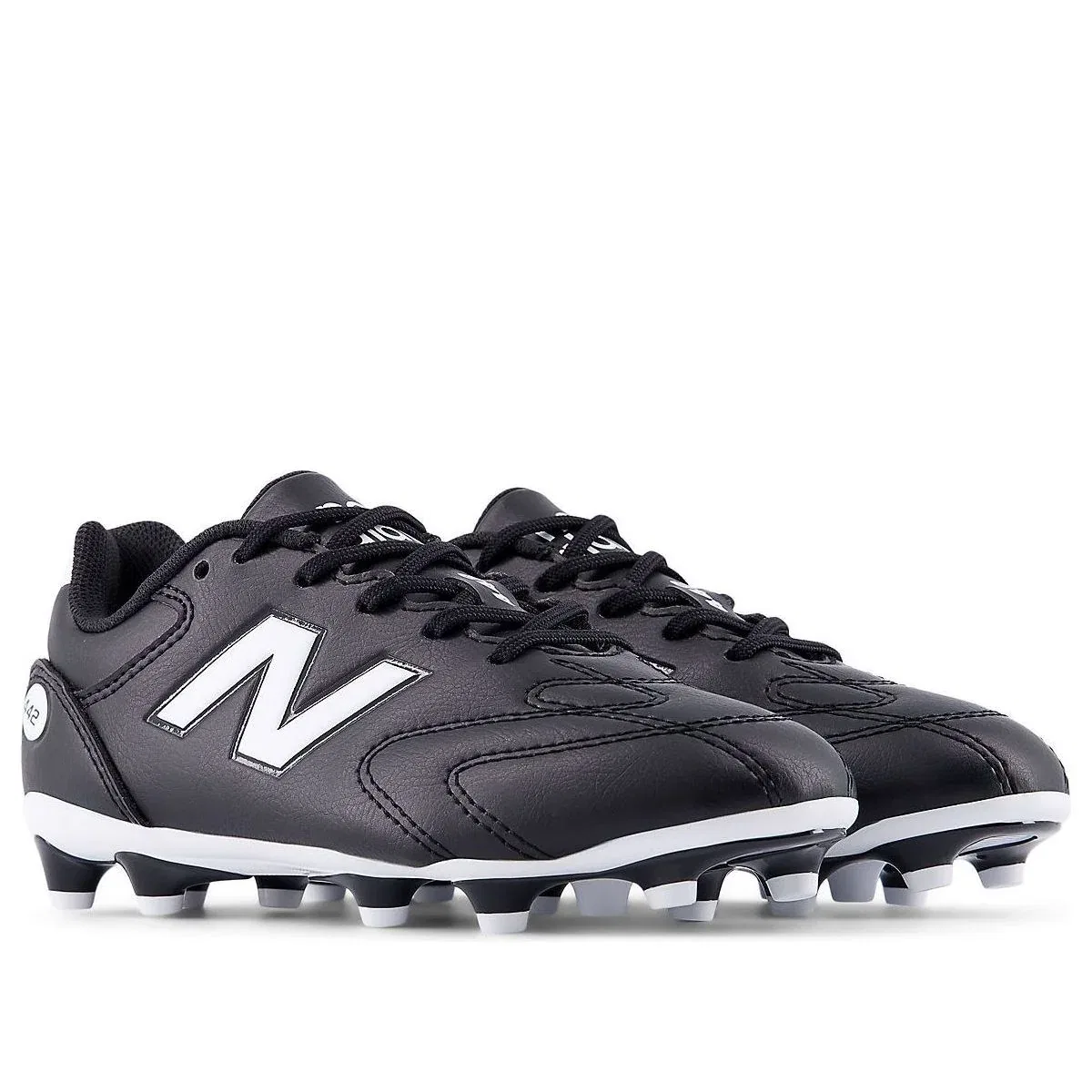 Детские кроссовки с синтетическим верхом 442 Team FG V3 'Black White' New Balance, Black / White — фото 4