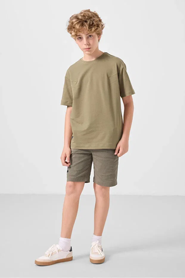 Детский спортивный костюм для мальчиков хлопковый Tommy Life, Dark Beige/Camel — фото 4