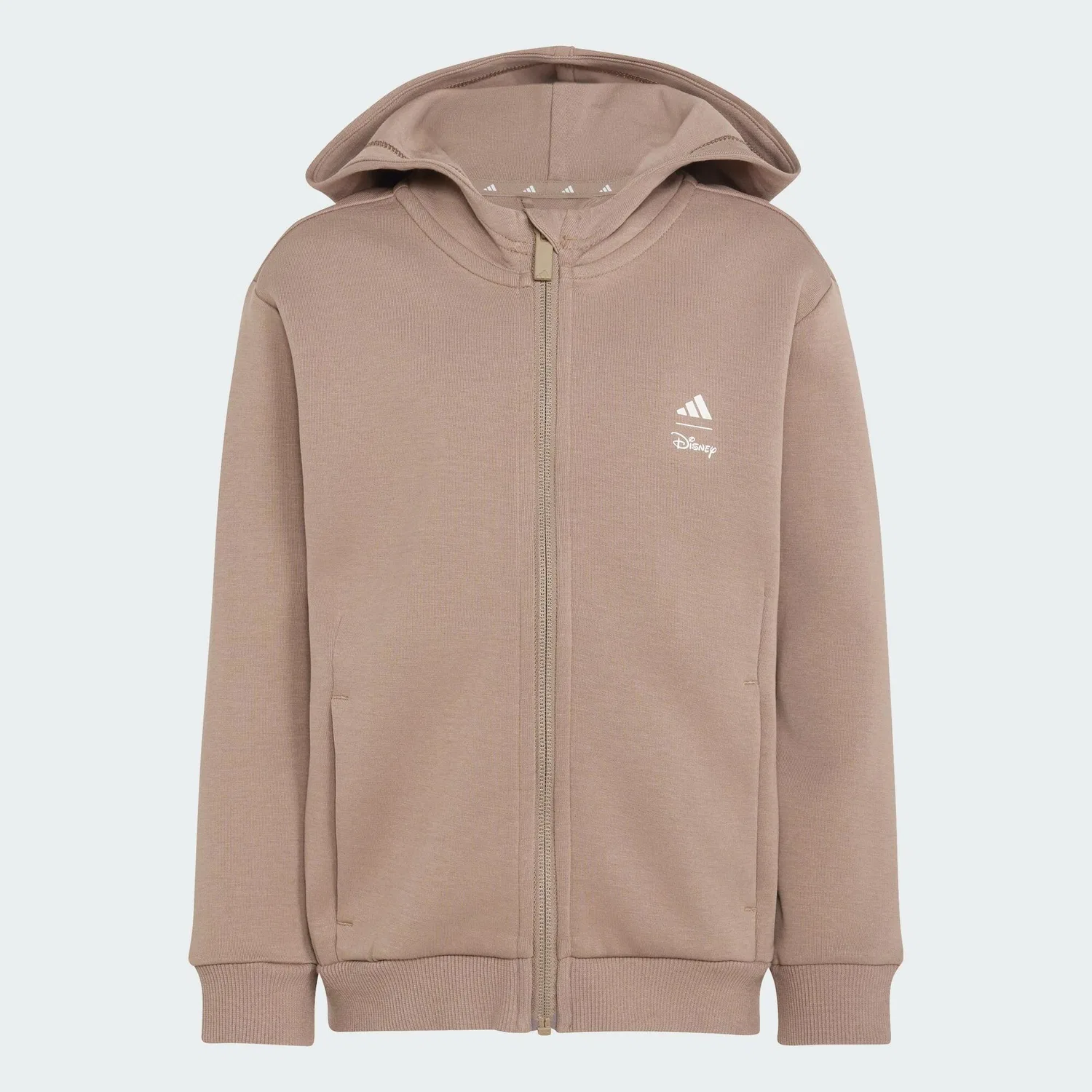 Детская тренировочная куртка с капюшоном Micky Maus Adidas, Khaki Weiss — фото 2