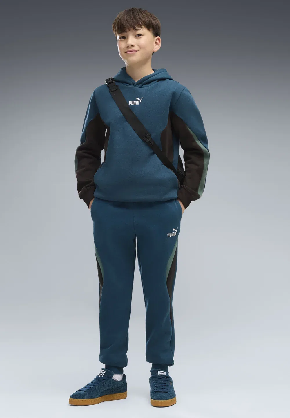 Спортивные штаны Ess block fl b унисекс - спортивные штаны Puma, Midnight Petrol