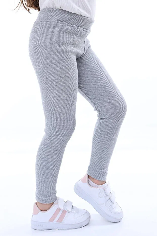 Детские леггинсы для девочек хлопковые Kyex, Gray — фото 3