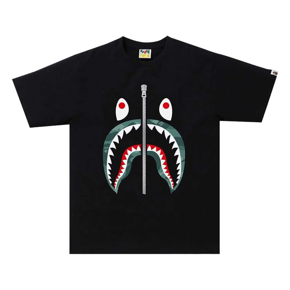 

Футболка Bape Color Camo Shark, черный/зеленый